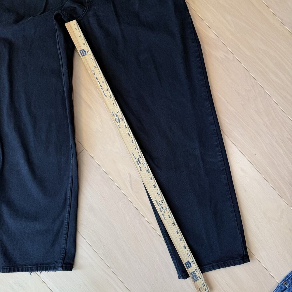 Vintage Levis Silver Tab Jeans 34 Black Baggy Wide Leg Skater 90s Streetwear - Picture 8 of 11